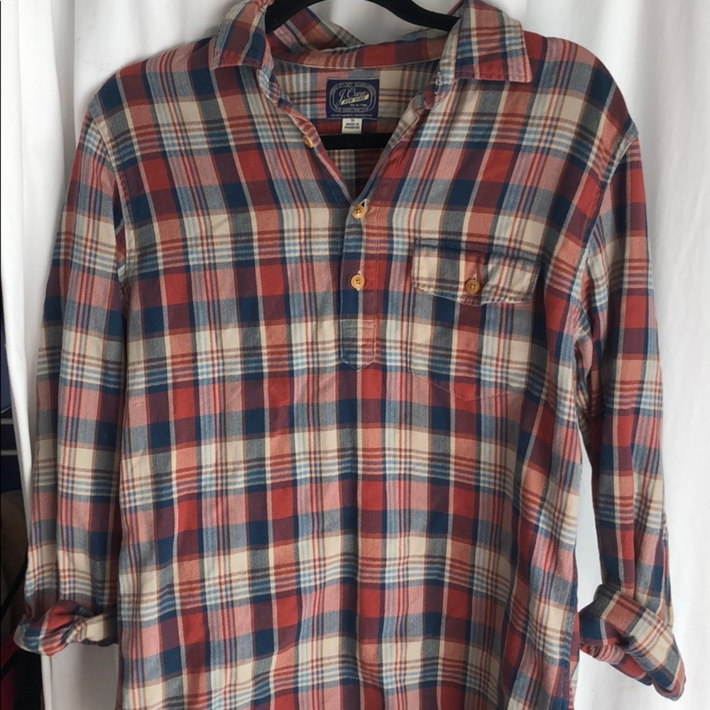 J. Crew plaid pullover shirt